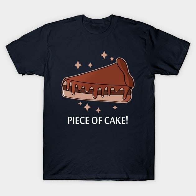 Cute Cake Chocolate Cartoon Meme For Cake Lovers Foodies T-Shirt by Keira's Art